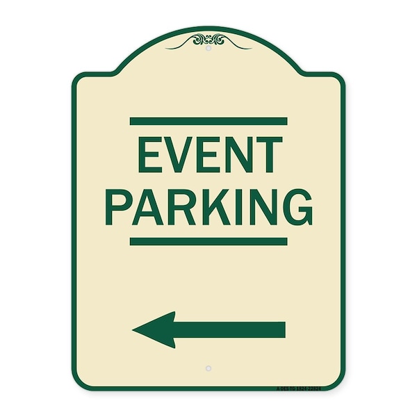 Thanks for Coming Turn Right for Exit Event Parking W/ Left Arrow Alum, 18" L, 24" H, TG-1824-22824